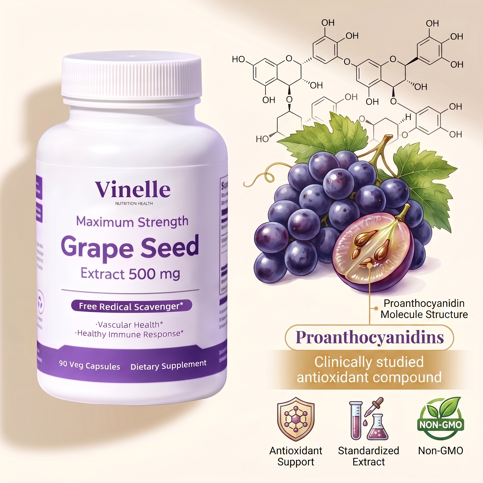 Vinelle Grape Seed Extract for Menopause Support